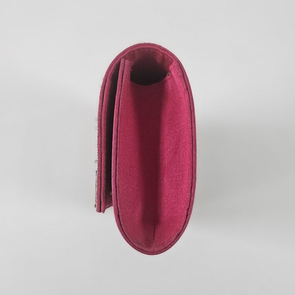 Fabindia Silk Embroidered Clutch Pink Color Including Chain New With Tags - Picture 8 of 13